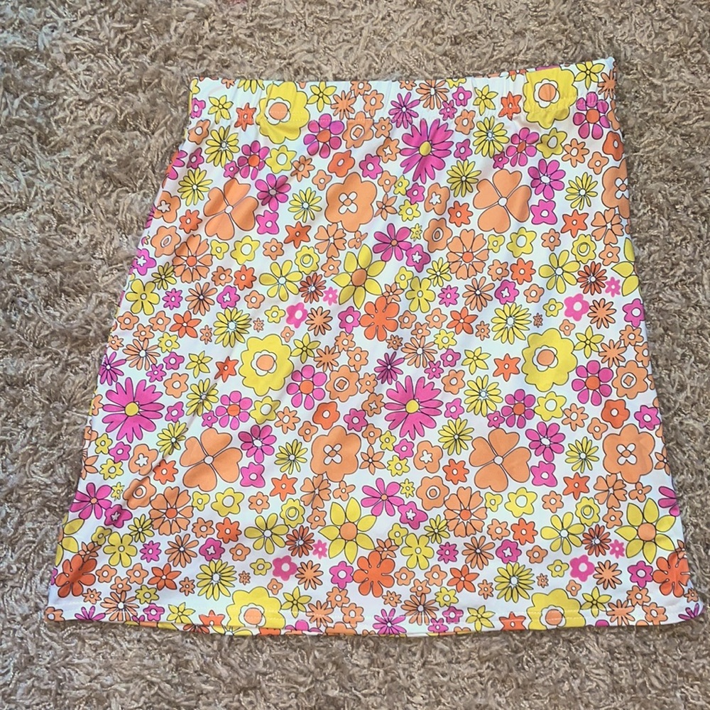ROMWE Floral Skirt